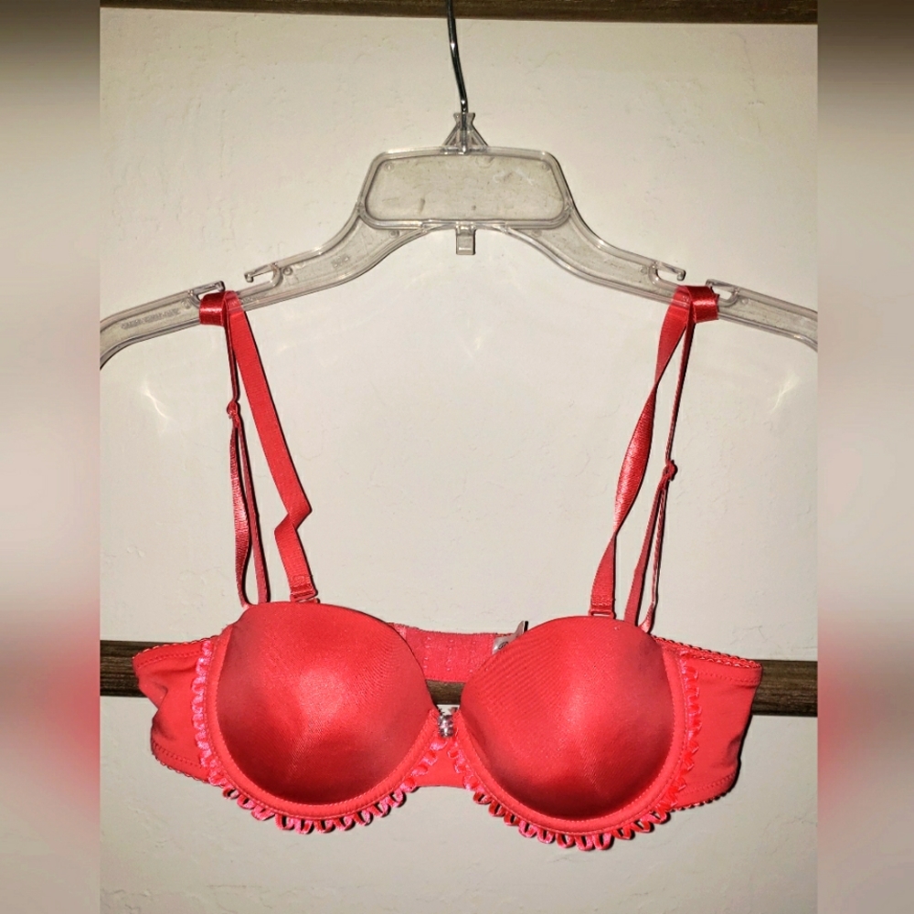 Rosa Orange Ruffles Wired Bra
